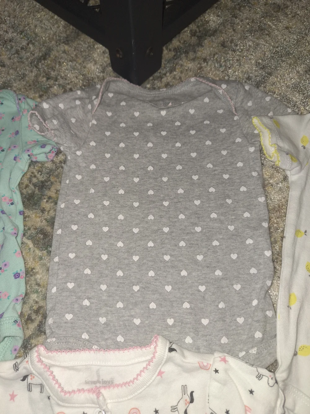 Lot Of 8- Baby Girls Assorted Short-Sleeve Onesie Set - Pastel Mix
